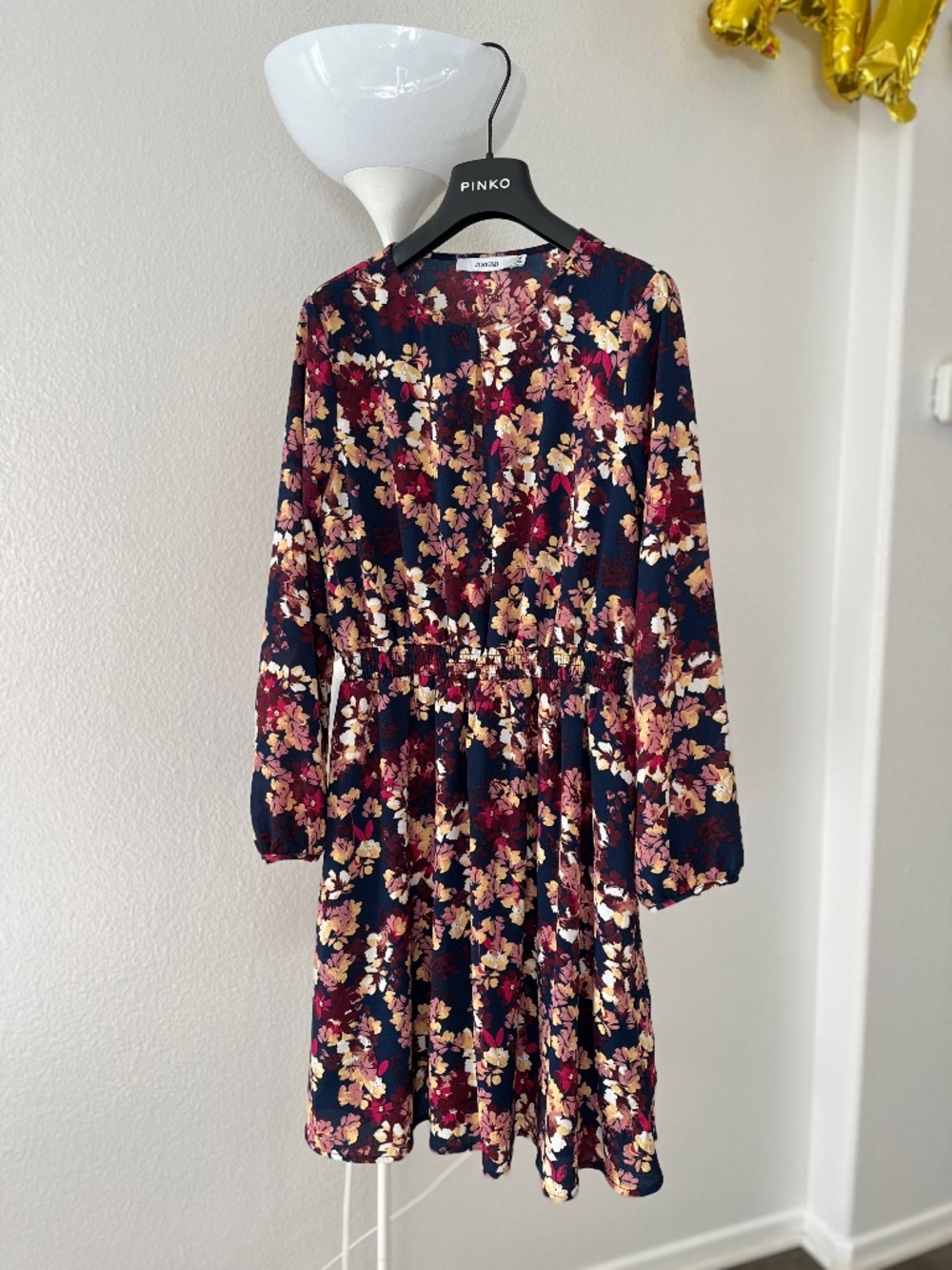 JustFab Long-Sleeve Floral Dress Size M